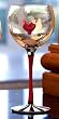 Rooster Red Wine Glass with Beaded Stem Rooster Red Wine Glass with Beaded Stem
