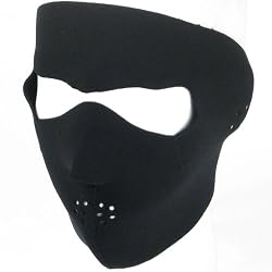 BLACK NEOPRENE WINTER FULL FACE MASK w NOSE MOUTH VENTS