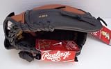 Rawlings Youth LEFT HANDED Synthetic Black/Brown Baseball Glove (10.5
