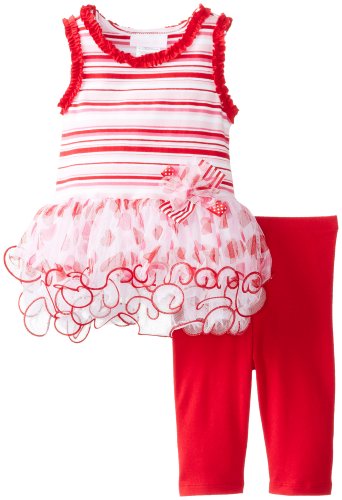 Bonnie Baby Baby Girls' Stripe Knit Bodice and Capri
