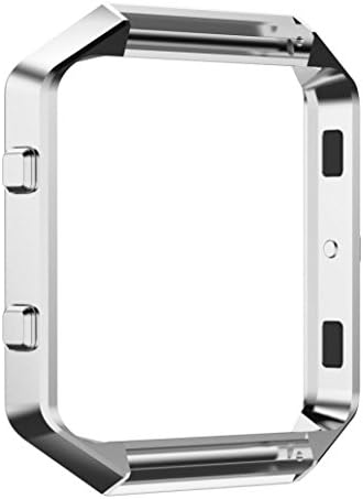 Fitbit Blaze Frame Housing, Ronkoen Stainless Steel Metal Watch Frame Housing Holder Shell For Fitbit Blaze Smart Watch--Silver