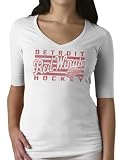 NHL Women's Detroit Red Wings Base Layer V-Neck T-Shirt (White, Medium)