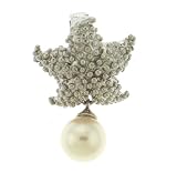 .925 Sterling Silver Designer Starfish Pendant with Pearl Drop