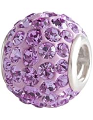SilveRado(tm) BM001-7 Bling Razzle Dazzle Purple Bead / Charm