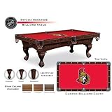 8' Licensed Logo Pool Table Leg Style: Fairfax, Finish: Cinnamon, Team: Ottawa Senators