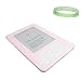 Pink Amazon Kindle 2 E-Book Reader Silicone Rubber Skin Cover + A Live*Laugh*Love Wrist Band!!! (Kindle 2 Not Included)