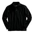 Bonded Corduroy Fleece Pullover, Black