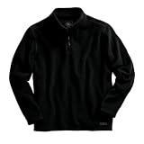 Bonded Corduroy Fleece Pullover, Black