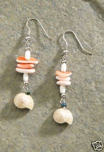 Hawaii Pierced Earrings Spiral Shell