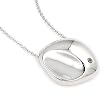 Ferroni Square Necklace With Round CZ 16"+1" Ferroni Square Necklace With Round CZ 16"+1"