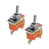 uxcell トグル スイッチ 単極 2 ターミナル 2 ポジション オン/オフ 2個入り