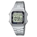 Casio -A178WEA-1AES - Montre Homme- Quartz digitale - Chronographe - Bracelet acier
