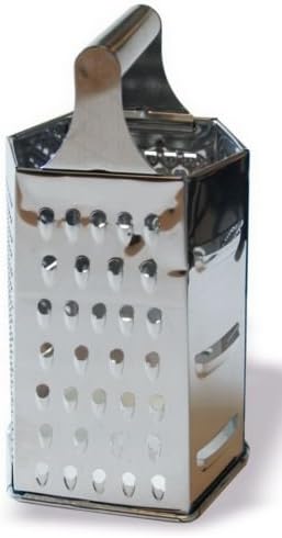 Stainless Steel 6 Sided Grater Cheese, Potatoes, Carrots Fine Medium Coarse