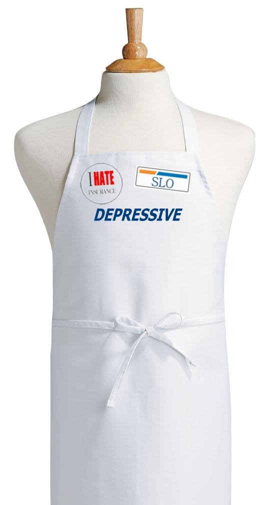 Amazon.com: Depressive I Hate Insurance Funny Apron & Halloween ...