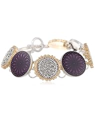 NINE WEST VINTAGE AMERICA "Purple Reign" Two-Tone, Purple Bracelet, 7.25"