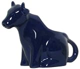 Stoneware Pottery Blue Sitting Cow Creamer 6"L 5"H, 6oz Set of 2