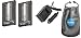 ValuePack (2 Count): Digital Replacement Battery PLUS Mini Battery Travel Charger for Specific Digital Camera and Camcorder Models / Compatible with Kyocera BP-780S, Kyocera (Yashica) Finecam SL300R, SL400R, CONTAX SL300RT, Finecam M400R, SL300R, SL400R Charges with Intelligent Charge Technology - Includes Car Adapter, TWO Batteries and ONE Leatherette Camera / Lens Accessories Pouch