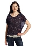 BCBGeneration Women's Printed Back Drape Tee
