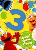 Sesame Street Birthday Card - Wowee! You're three!