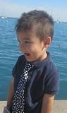 My First Necktie Tie w Elastic Band Boy Toddler- Navy Blue & Stars