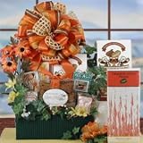 Dog Crunchies & Owner Munchies Gift Basket : Basket Theme BIRTHDAY : Bow Style Elegant Hand Tied Bow