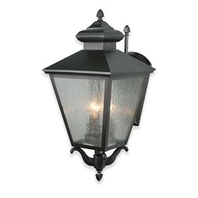 Royce Lighting RL2130 4NI Weston Outdoor Wall Lantern Natural Iron with Seeded Globe by Royce Lighting
