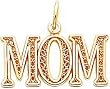 14K Gold Mom Charm