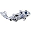 Silver Spots Fish Brooch