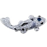 Silver Spots Fish Brooch
