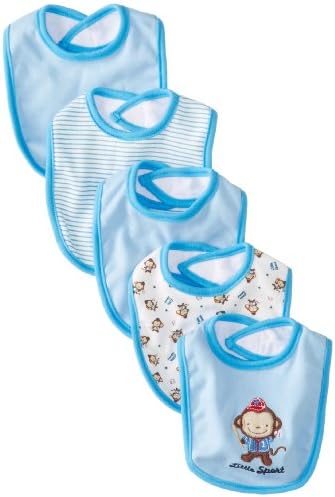 Bon Bebe Baby-Boys Newborn Little Sport Assorted 5 Pack Bib Set For Boys