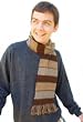 Handmade Pure Alpaca Scarf - Toffee Stripes (Men/women)