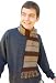 Handmade Pure Alpaca Scarf - Toffee Stripes (Men/women)