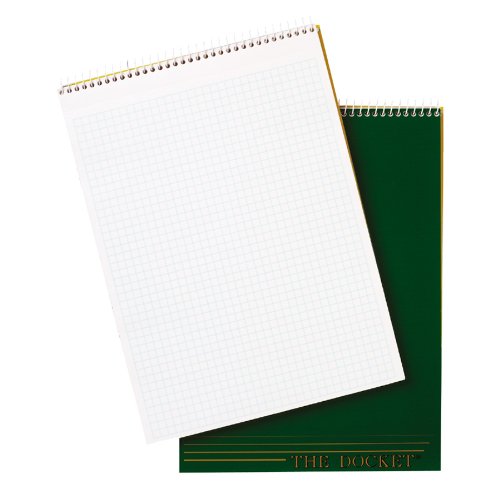TOPS Docket Quadrille Pad, 8.5 x 11.75 Inches, Wirebound at Top, 70 Sheets, White (63801)