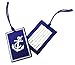 Nautical Anchor and Ship's Wheel Luggage Tags - Set of Two (Blue)