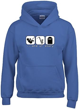 Funny End Of Story Gift 4 Saxaphone Sax Player Reed Musician - Hoodie Royal XL