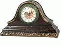Wooden Real Antique Look Mantle Clock With Mural Scene