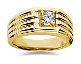 41LPy SdmZL. SL160  0.35 CTW Mens Diamond Ring in 14K Yellow Gold