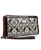 Fossil Printed Leather Travel Wallet