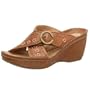 Clarks Artisan Women's Gothic Wedge Sandal,Lt Brown,8 M