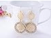 Girl Era Gourd Shape Mutil Rhinestone,Filigree Flowers Round Drop Earrings