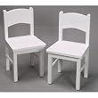 Gift Mark Children's 2 Chair Set Designed to match 1406W Table, White