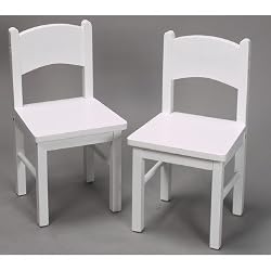 Gift Mark Children's 2 Chair Set, White