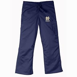 Notre Dame Fighting Irish NCAA Cargo Style Scrub Pant (Navy)