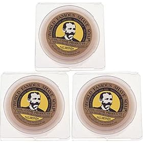 Col. Conk World's Famous Shaving Soap, Almond * 3 - Pack * Each Net Weight 2.25 Oz