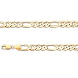ITALY 14K GOLD CHAINS REGULAR - FIGARO 250 - Width: 9.7mm - Length: 8.5