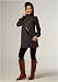 Women's Lauren Kiyomi Turtleneck Tunic with Glass Buttons (Maternity) - More Colors Available, L, Asphalt
