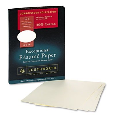 Connoisseur Exceptional Résumé Paper, Ivory, 32lb, Letter, 100 per Box