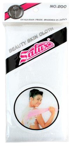 Salux Nylon Japanese Beauty Skin Bath Wash Cloth/Towel - White