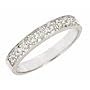 0.11ct Pave Set Diamond Wedding Anniversary Band Ring 10K White Gold (VS Clarity, H Color)