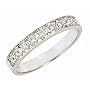 0.11ct Pave Set Diamond Wedding Anniversary Band Ring 10K White Gold (VS Clarity, H Color)
